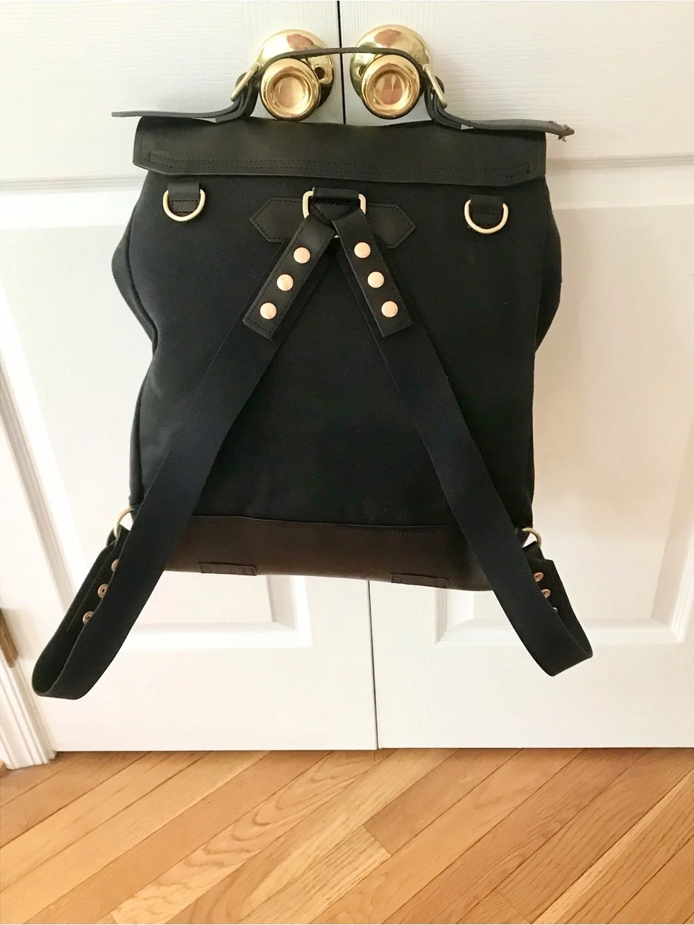 RARE Timbuk2 x Phoebe Dahl JetSet Convertible Leather & Canvas Backpack+Clutch